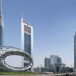 Освещение «Музей будущего» XXI века («Museum of the Futurе») в Дубаи (ОАЭ)