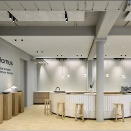 Модернизация интерьера и обновление освещения штаб-квартиры компании BLOMUS (Зундерн, Германия)